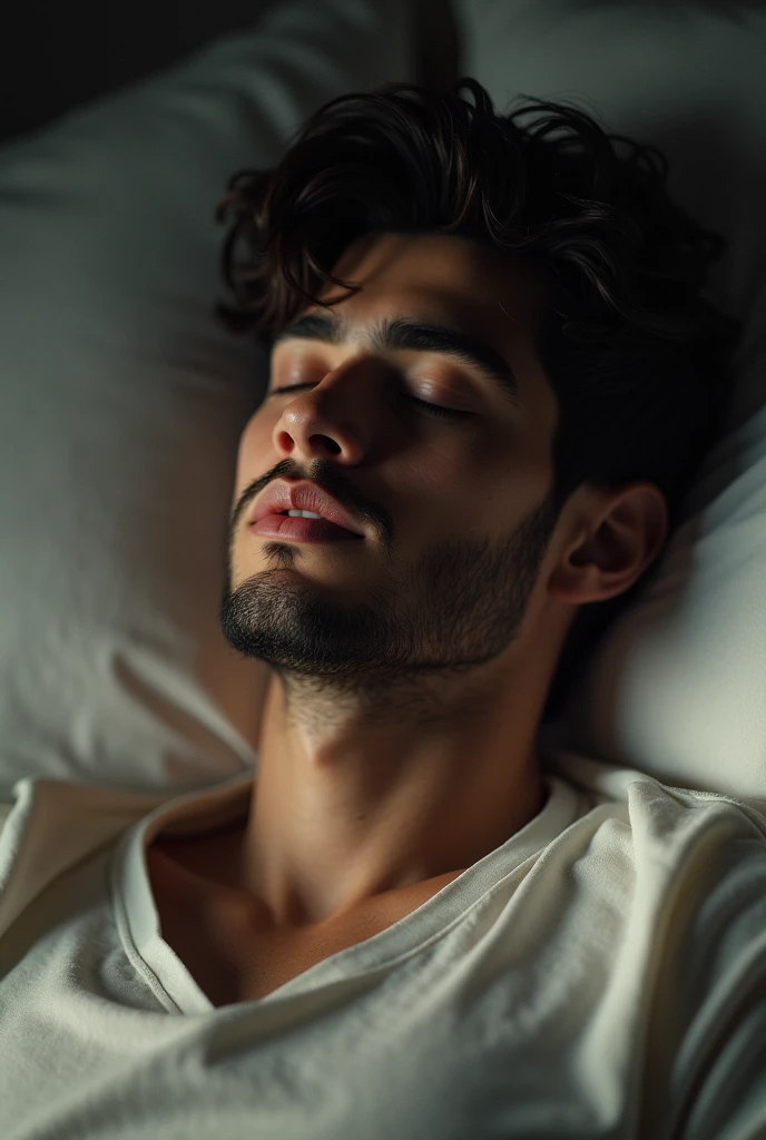 Zayn Malik sleeping with his head tilted back and his mouth is open