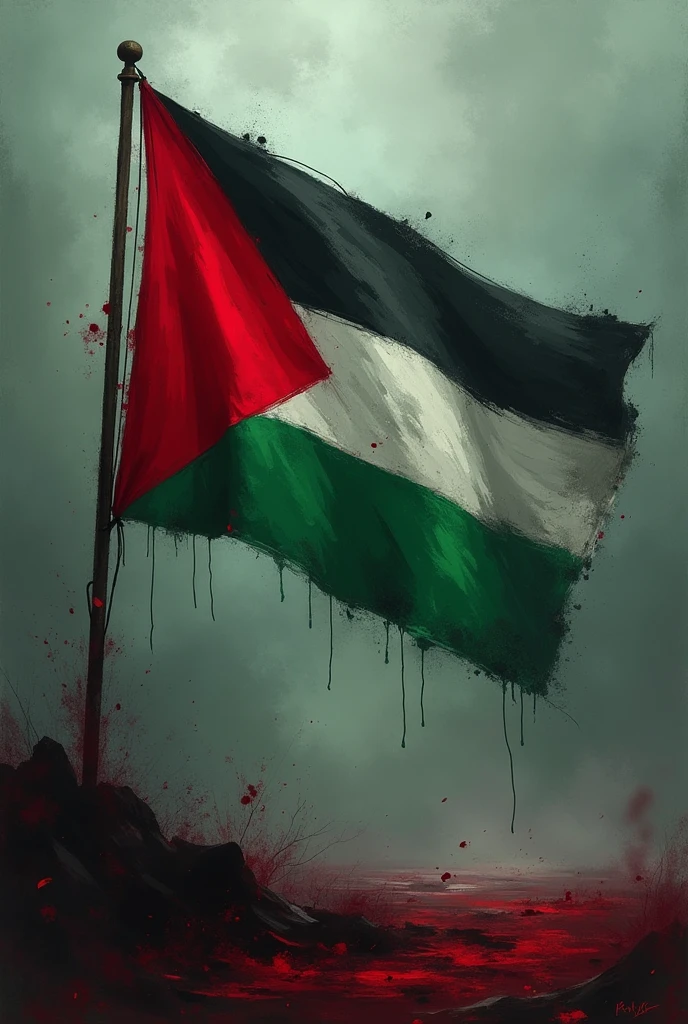I want a Palestine flag and some blood vibe