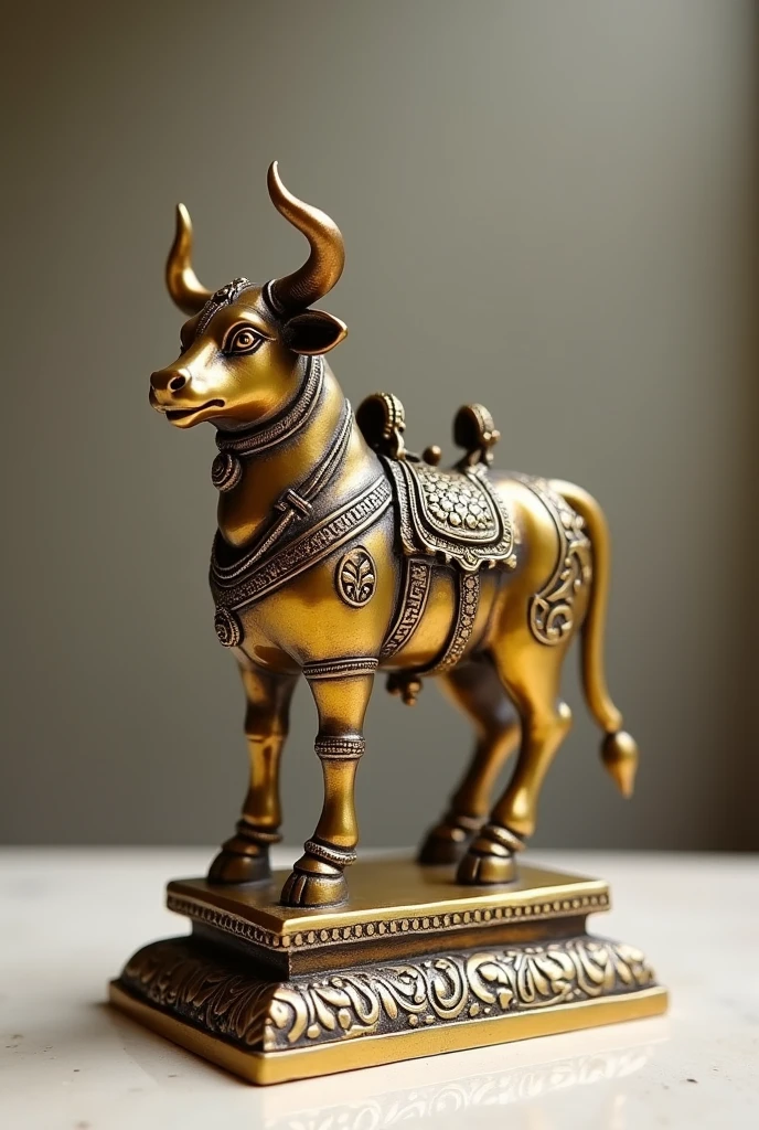  A little Indian lord nandi in brass