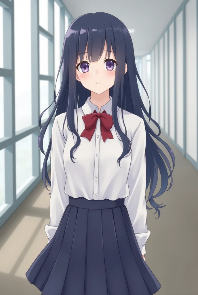 Hinata hyuga wearing school dress