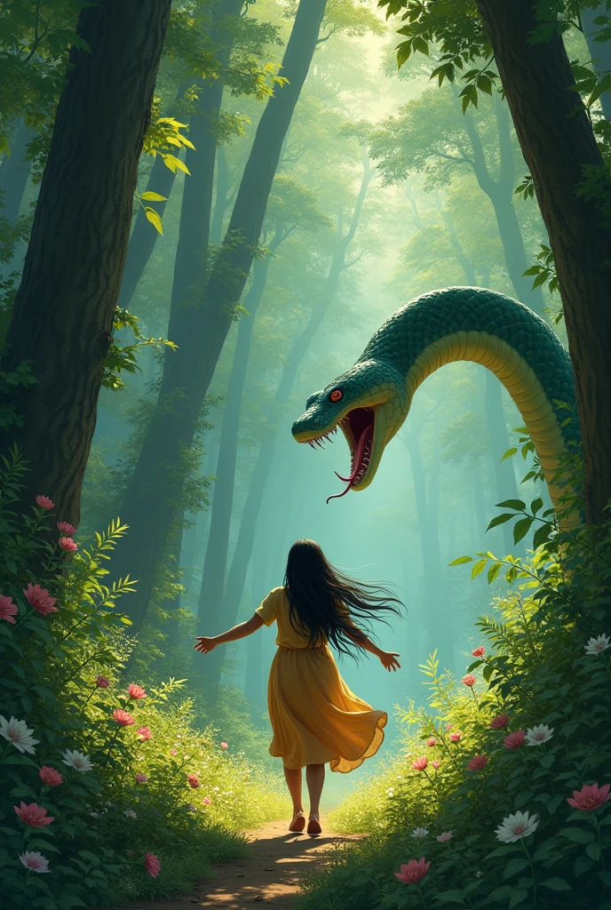 One day, when Shankari went to the forest to pluck flowers, she was bitten by a poisonous snake.