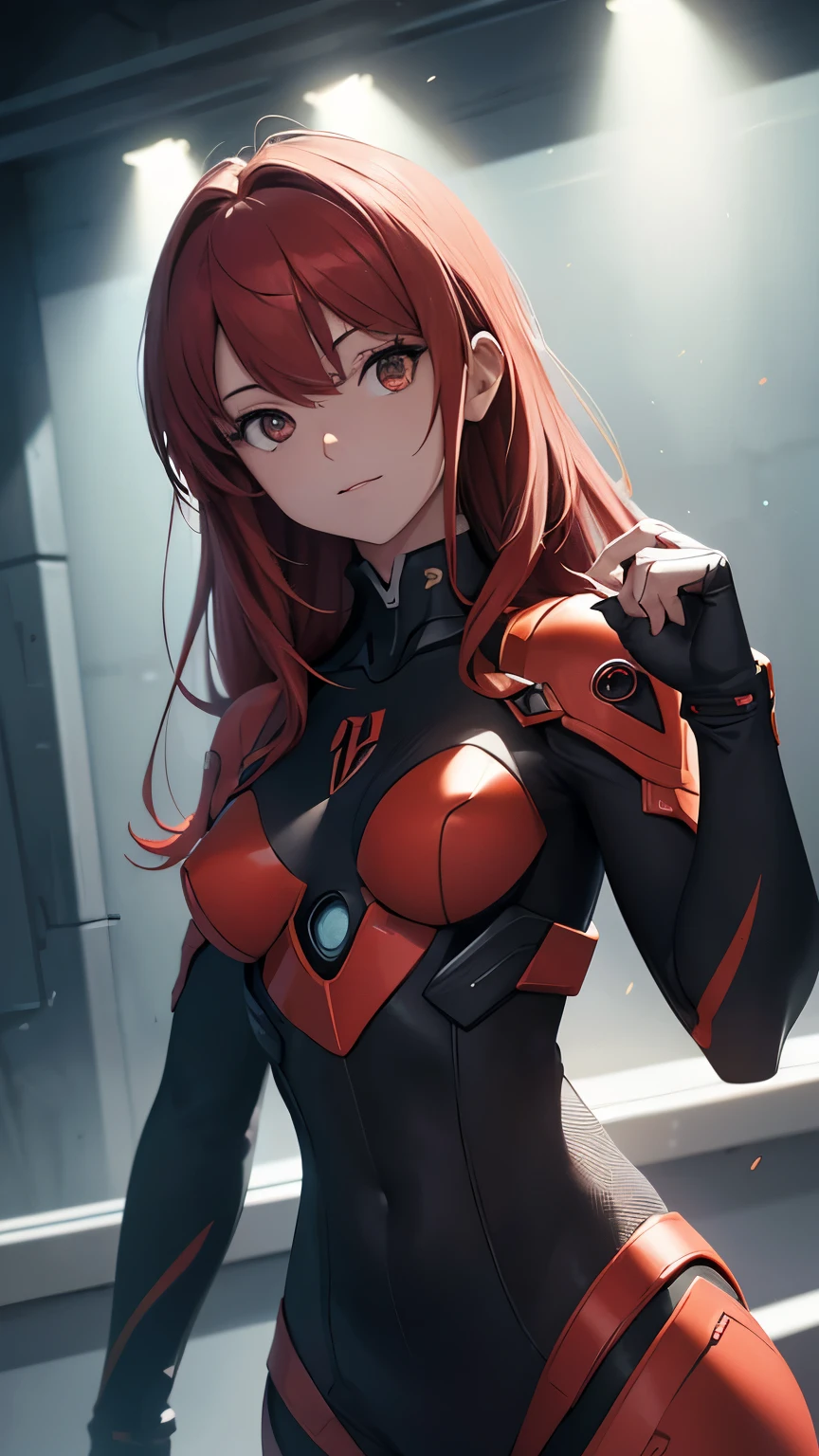 ((best quality)), ((master part)), (circunstanciado: 1.4), (Absurdo), corpo inteiro, Mulher adulta de 20 anos com micro fio dental estilo Simon Bisley, roupas vermelhas estilo evangelion Genesis com detalhes vermelhos, 2 piece outfit, red hair, Centrado, scale to fit dimensions, HDR (high dynamic range),ray tracing,NVIDIA RTX,Super-Resolution,irreal 5,subsurface dispersion, Textura PBR, Post-processing, anisotropic filtering, profundidade de campo, Maximum clarity and sharpness, Texturas multicamadas, Mapas de Albedo e Especular, surface shading, Accurate simulation of light-material interaction, perfectly proportions, octan render, Two-tone lighting, Ampla abertura, ISO baixo, White balance, rule of thirds, 8K BRUTO, crysisnanosuit