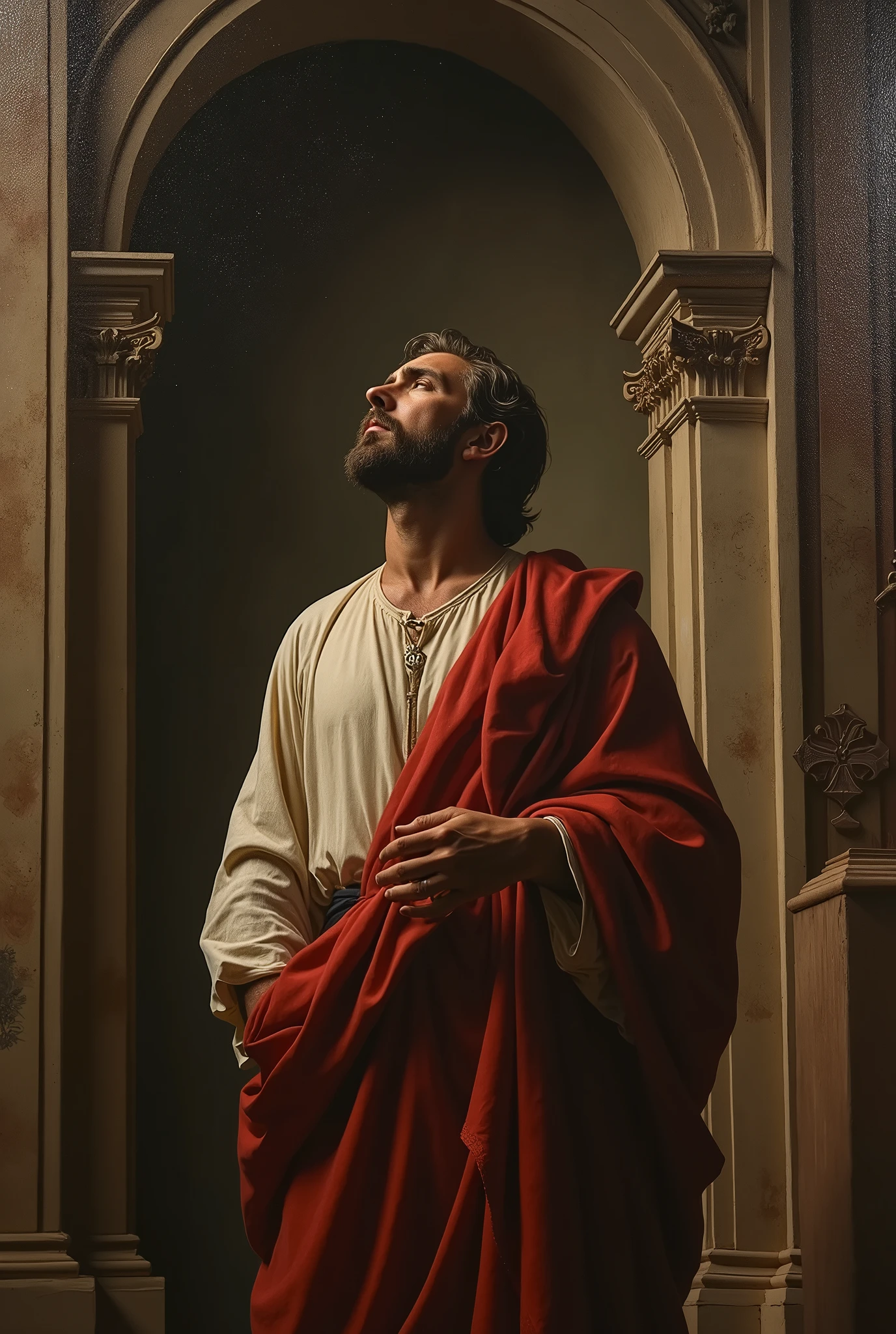 (Photorealism:1.2), act as a classical art painter and portray the biblical text of James 4:7