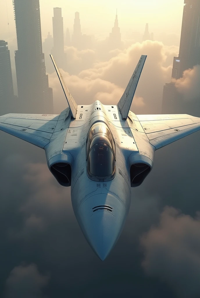 realistic fighter plane, from 2500, god rays, cinematic lighting, Surrealism, Futurism, UHD, masterpiece, high details, high quality