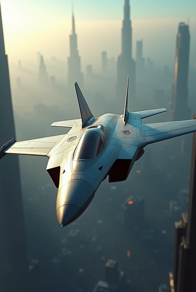 realistic fighter plane, from 2500, god rays, cinematic lighting, Surrealism, Futurism, UHD, masterpiece, high details, high quality