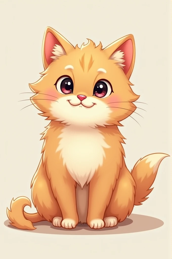 Cartoon Persian Cat Sitting