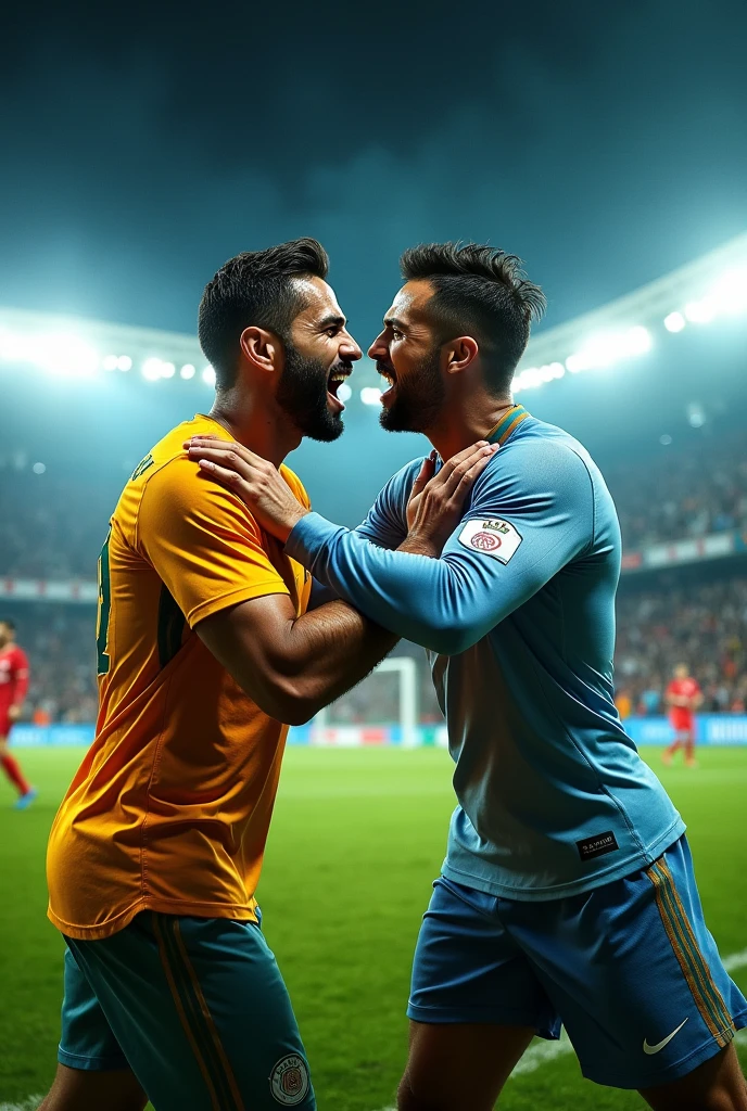 Virat kohli and ronaldo aggresive celebration together