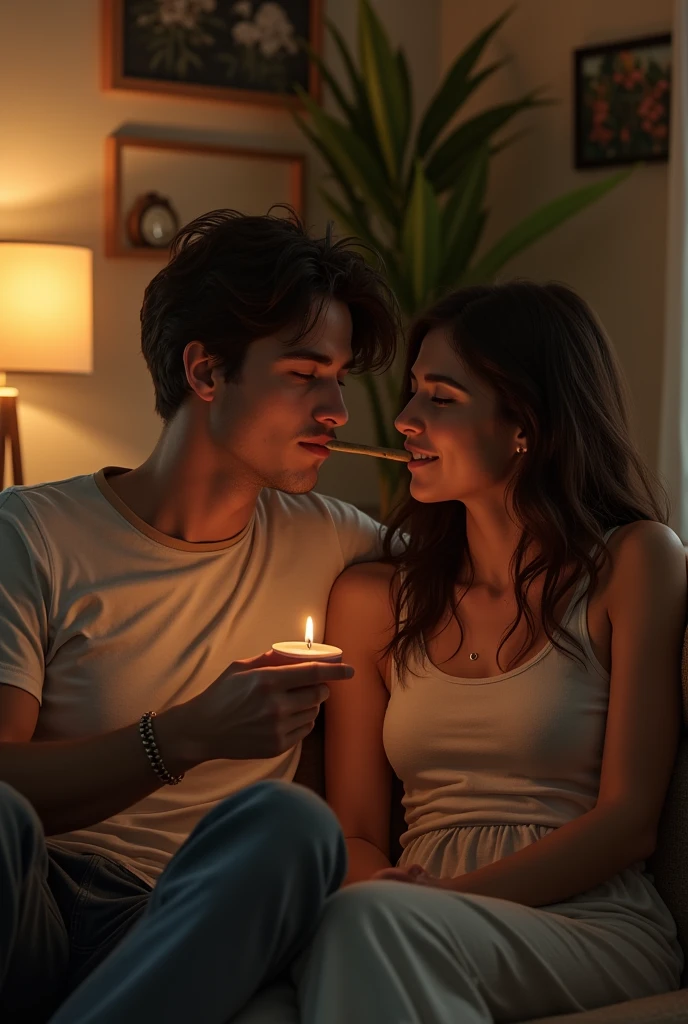 Guy who smokes weed with his girlfriend