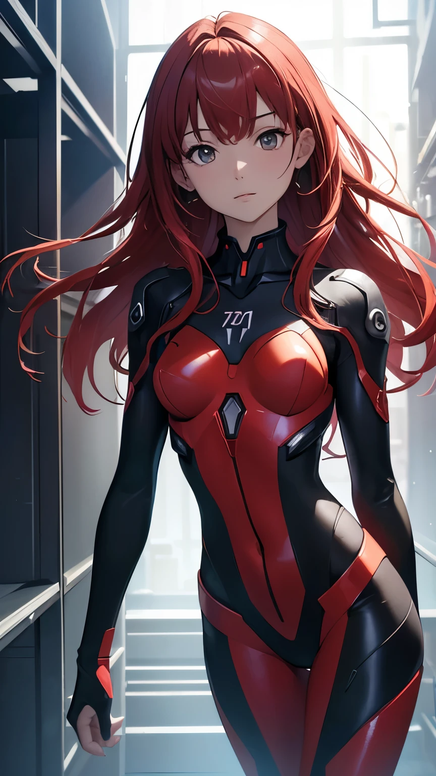((best quality)), ((master part)), (circunstanciado: 1.4), (Absurdo), corpo inteiro, Mulher adulta de 20 anos com micro fio dental estilo Simon Bisley, roupas vermelhas estilo evangelion Genesis com detalhes vermelhos, 2 piece outfit, red hair, Centrado, scale to fit dimensions, HDR (high dynamic range),ray tracing,NVIDIA RTX,Super-Resolution,irreal 5,subsurface dispersion, Textura PBR, Post-processing, anisotropic filtering, profundidade de campo, Maximum clarity and sharpness, Texturas multicamadas, Mapas de Albedo e Especular, surface shading, Accurate simulation of light-material interaction, perfectly proportions, octan render, Two-tone lighting, Ampla abertura, ISO baixo, White balance, rule of thirds, 8K BRUTO, crysisnanosuit