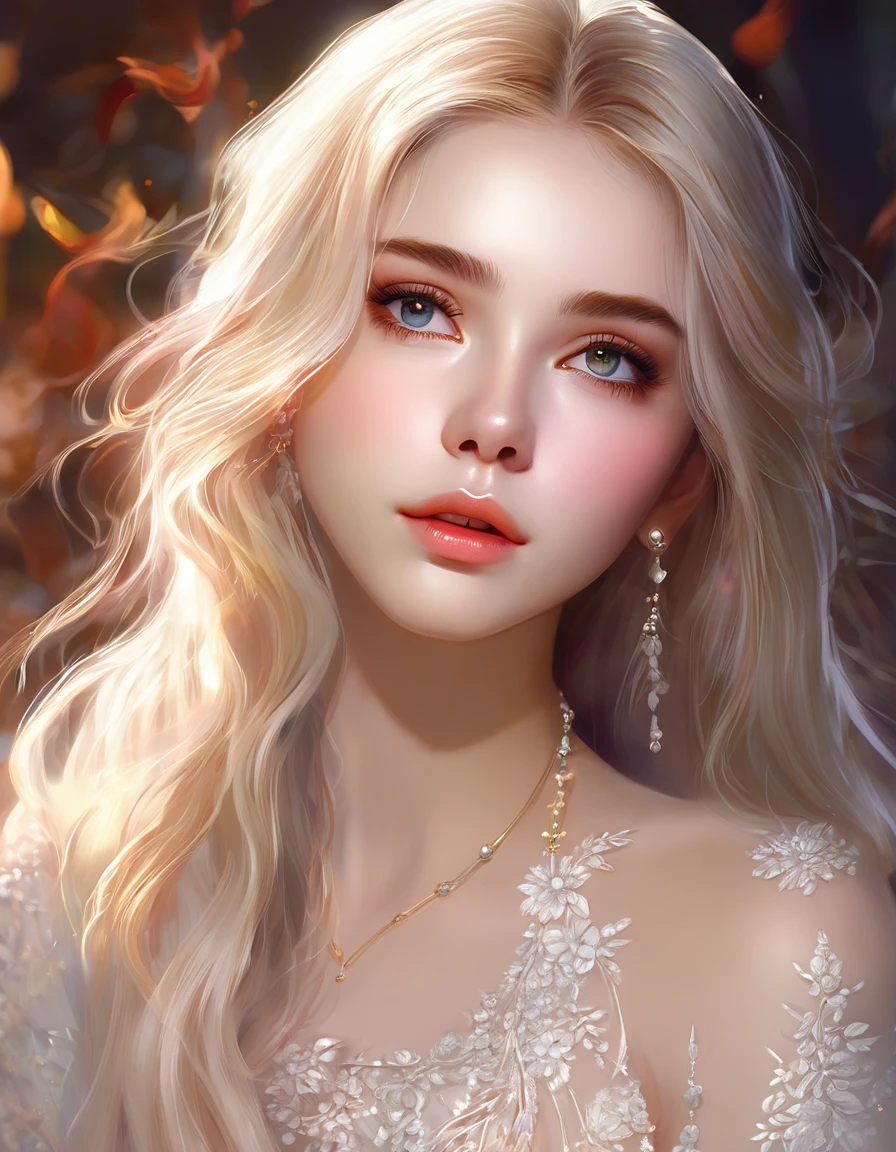 a beautiful girl, extremely detailed face and eyes, long eyelashes, beautiful detailed lips, 1girl, portrait, fantasy, digital painting, ethereal, soft lighting, warm colors, cinematic, highly detailed, intricate, ornate, elegant, delicate, serene, dreamlike, breathtaking, stunning, exquisite, masterpiece