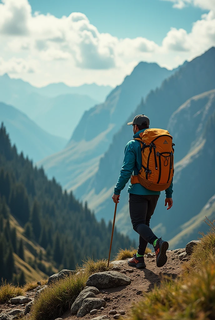 Make an advertisement for the new collection of the Trekking line of the Gamos brand