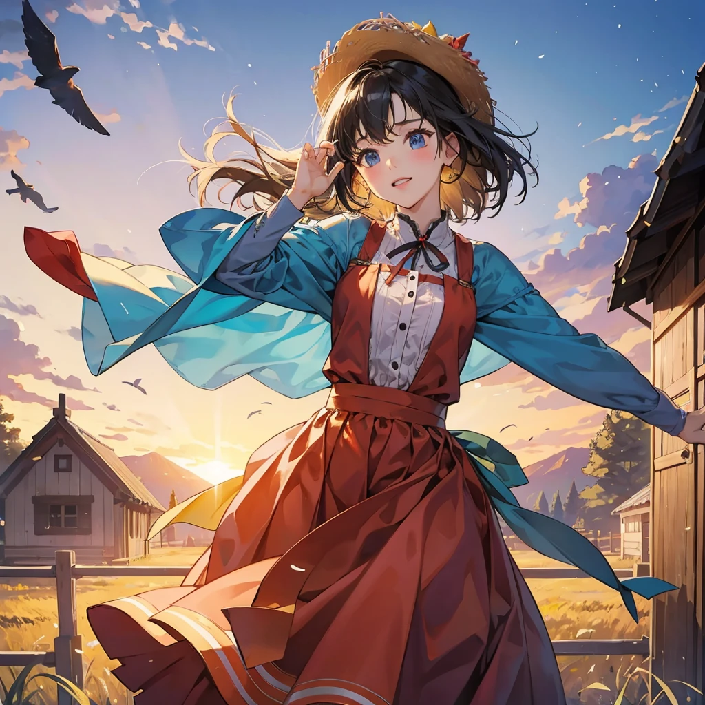 Town girl、Harvest Festival、dance、Long skirt、Western