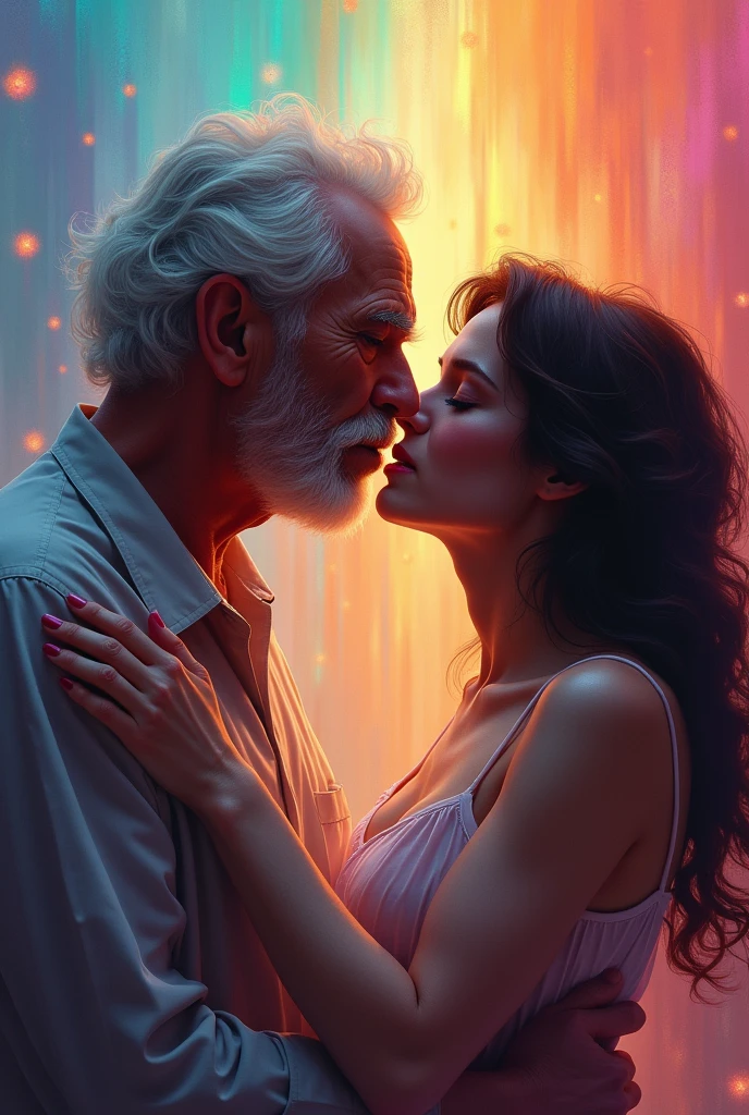 The old men kiss a young girl kiss me deeply kiss started Kiss tongue use in kiss rainbow kiss