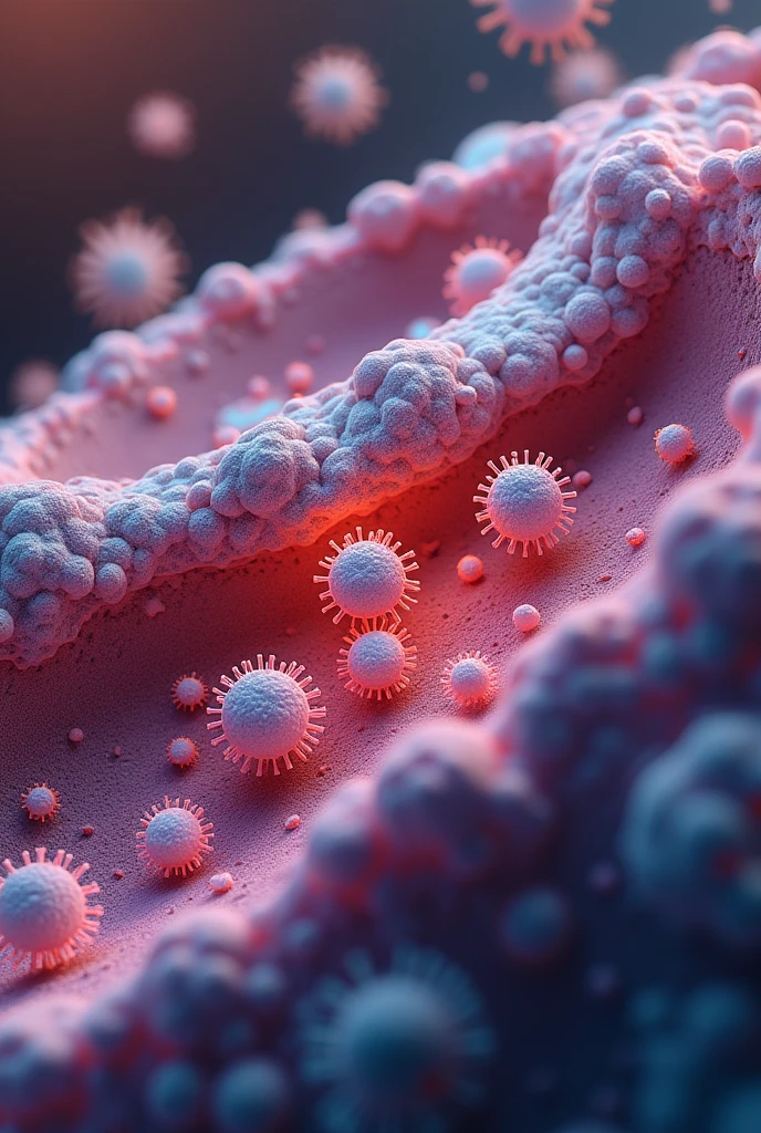 Virus during the assembly of new viral particles