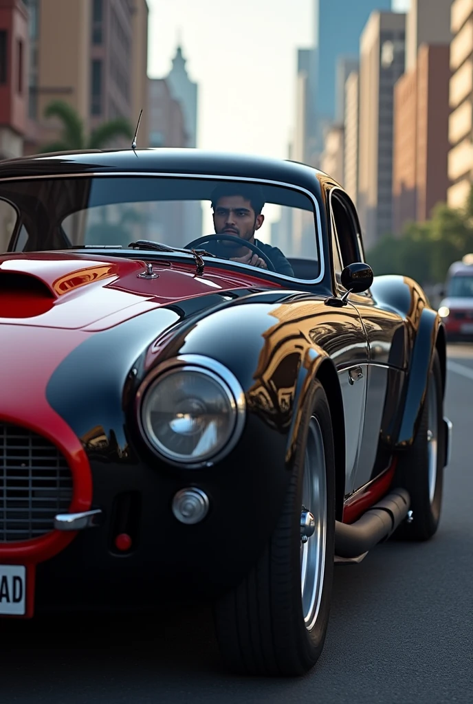 Anish Khan car in black colour with bonut red and his number plate is Fahad