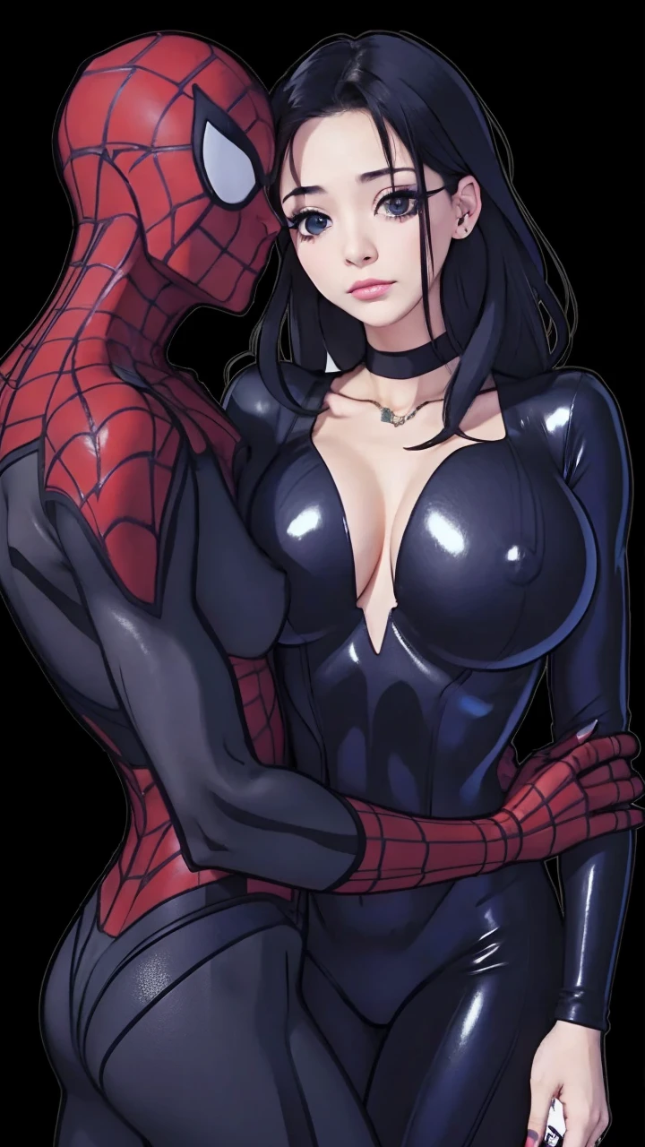 breastsout, high resolution, longye hair, Bblack hair, aretes, tusk, tears, gaping mouth, 