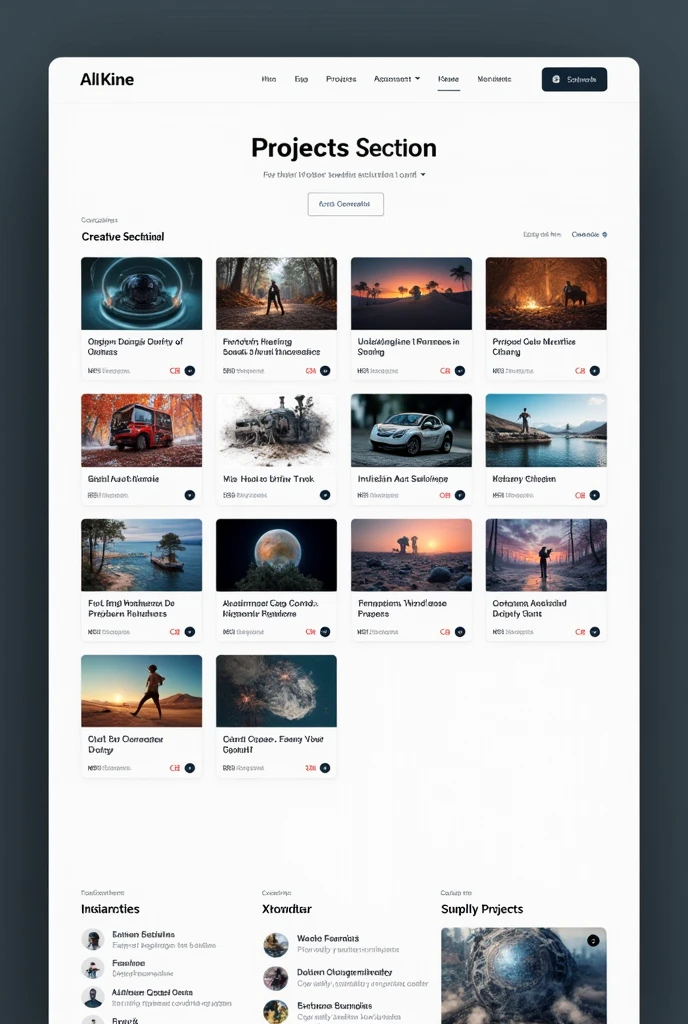 Projects Section create a design