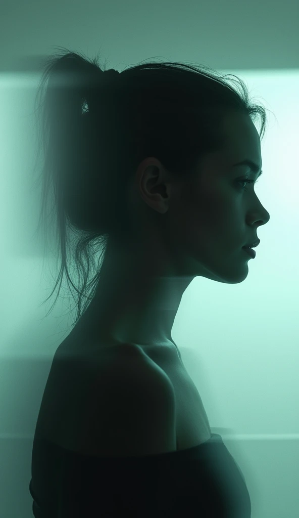 split images of different angles, mixed media photography, fusing photography and risograph, articulating the progression of an editorial portrait through the phases, motion_blur , film noir, indigo and white gradient color transitioning, low key, neon red colour palette, double exposure, kodak film grain, 8k, cinematic shot