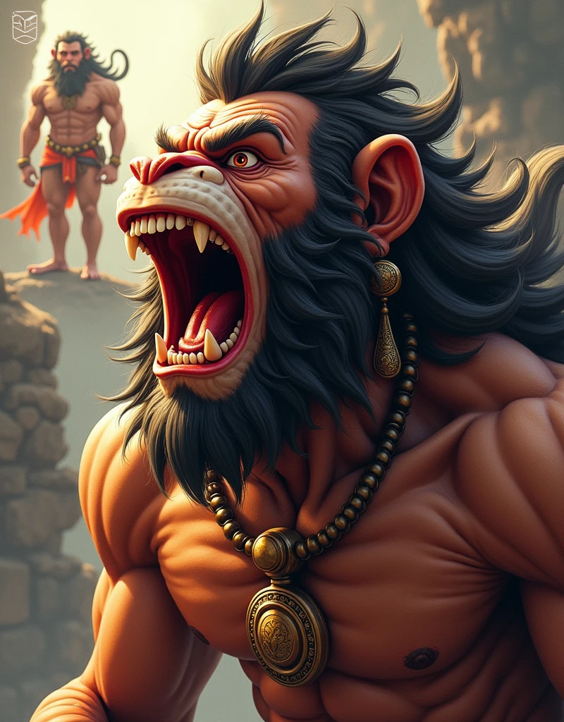 Lord Hanuman for money only face mix full body. And one tell in the back