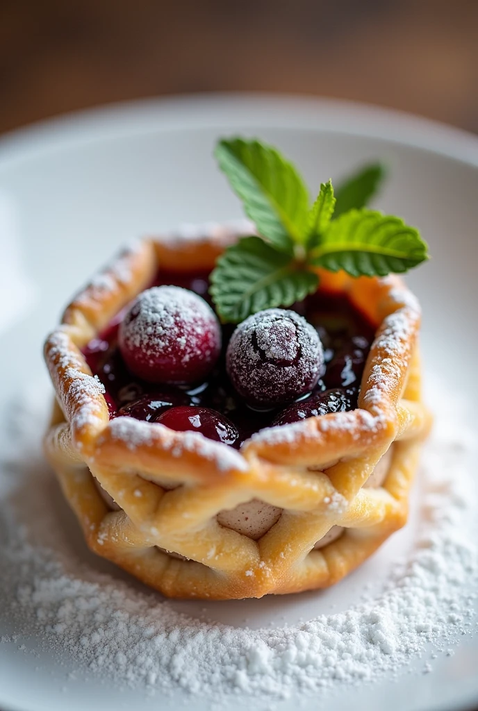 Calafate Linzer cake, single portion