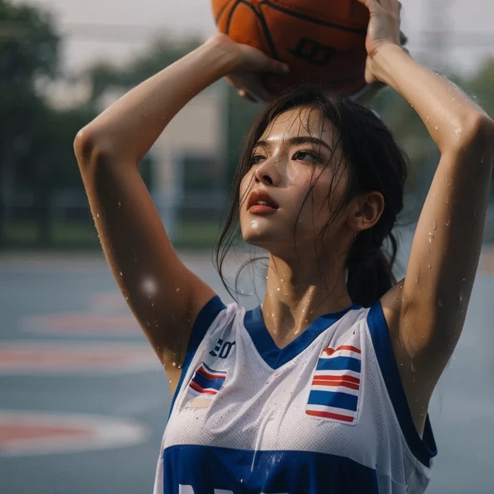 Sweaty girl