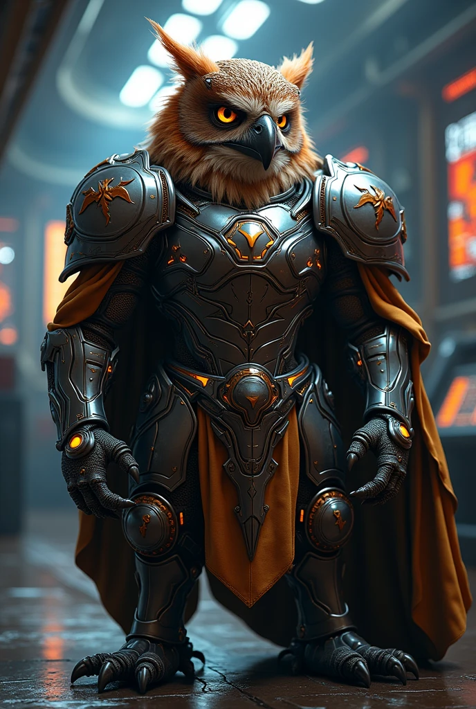 Knight Owl wearing gaming gears