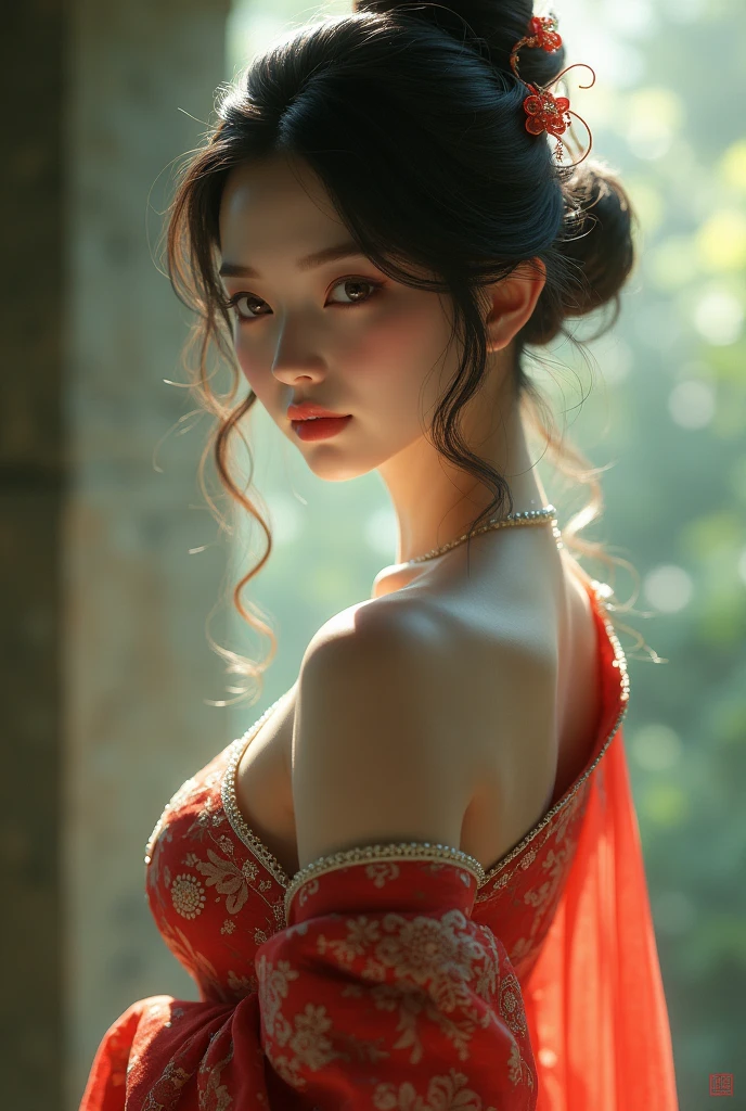 Japanese Butiful women sari and hot breast
