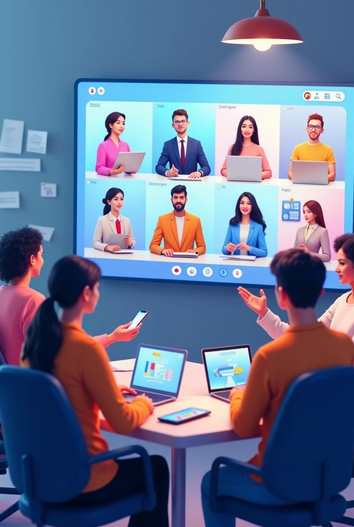 Give me an image of users accessing a term webinar given by experts