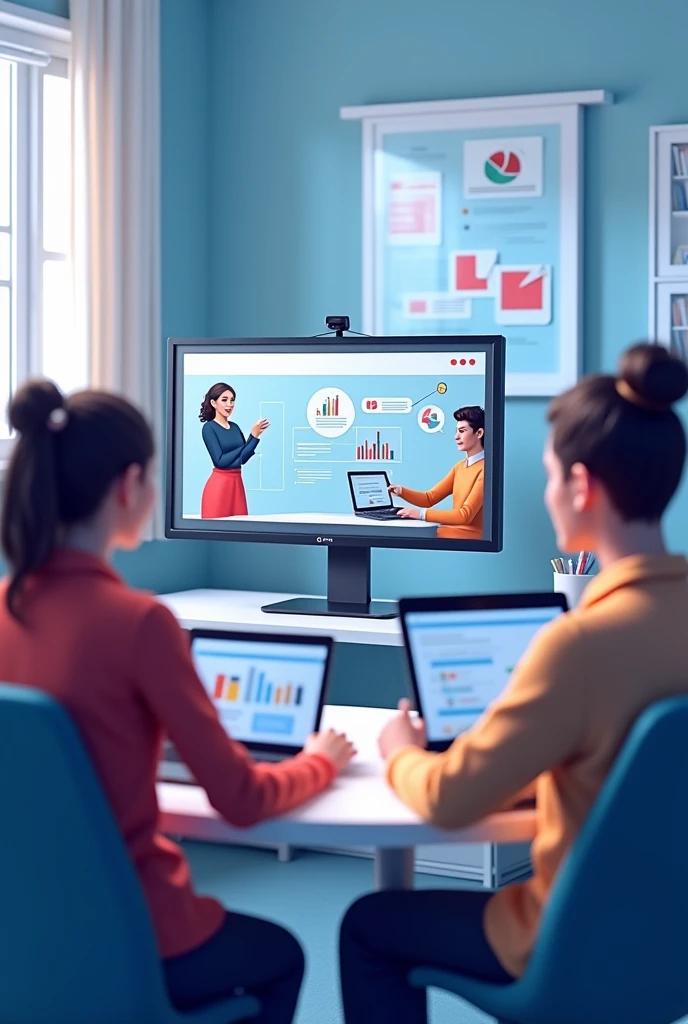 Give me an image of users accessing a term webinar given by experts