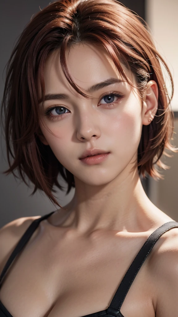 (masterpiece:1.3), (8k, photorealistic, RAW photo, best quality: 1.4), (1girl), beautiful face, (realistic face), (black hair, short hair:1.3), beautiful hairstyle, realistic eyes, beautiful detailed eyes, (realistic skin), beautiful skin, (sweater), absurdres, attractive, ultra high res, ultra realistic, highly detailed, golden ratio