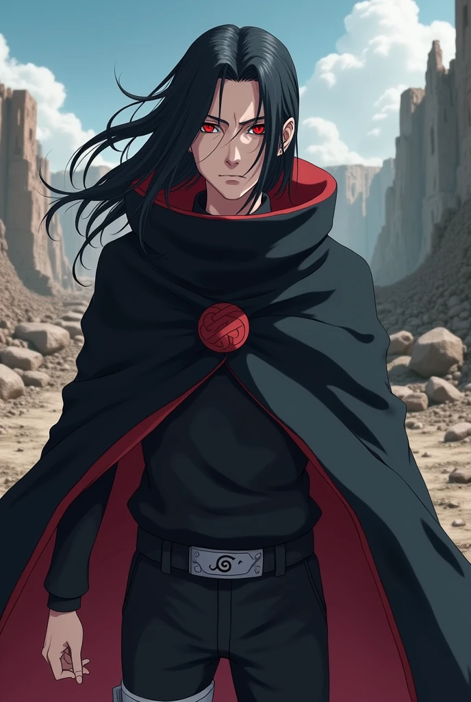 Naruto Shippuden, Pain, Rinnegan, Akatsuki, realistic anime, contemplative, powerful, sorrowful.
Example Prompt: "A realistic anime portrait of Pain from Naruto Shippuden, gazing out at a barren wasteland. His Rinnegan eyes are filled with a mix of power and sorrow, and his long black hair flows in the wind. He wears the Akatsuki cloak and robe, standing against a backdrop of destruction."