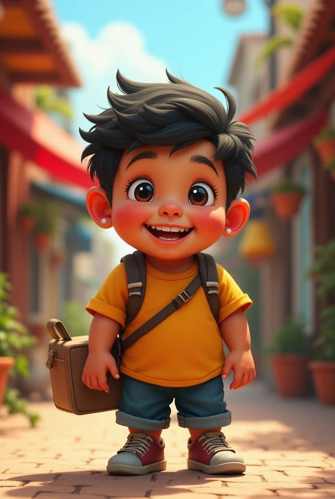 Short chubby latino boy