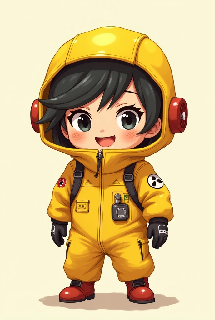DESSIN CHIBI D UN PERSONAGE DU JEUX VIDEO RUST EN HAZMAT
