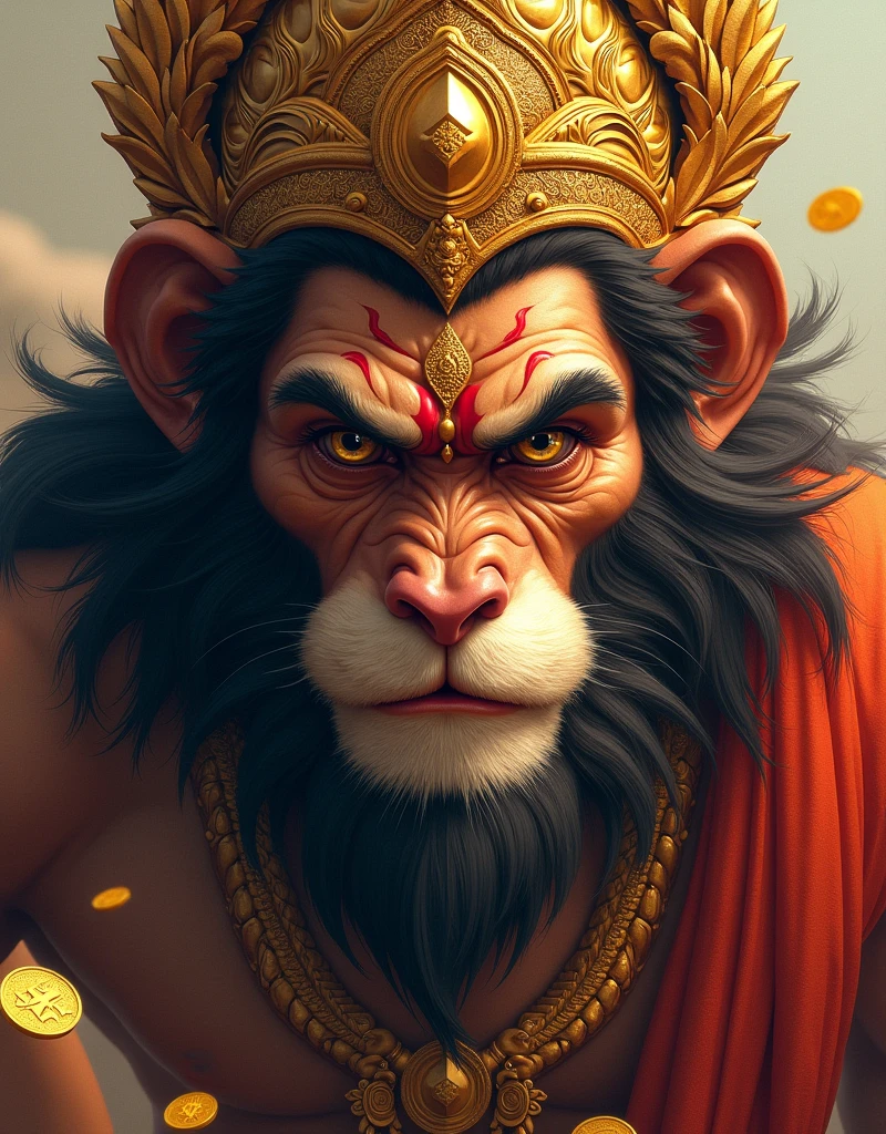 Lord Hanuman for money only face mix