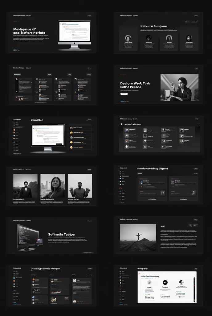 portfolio black and white desevolper