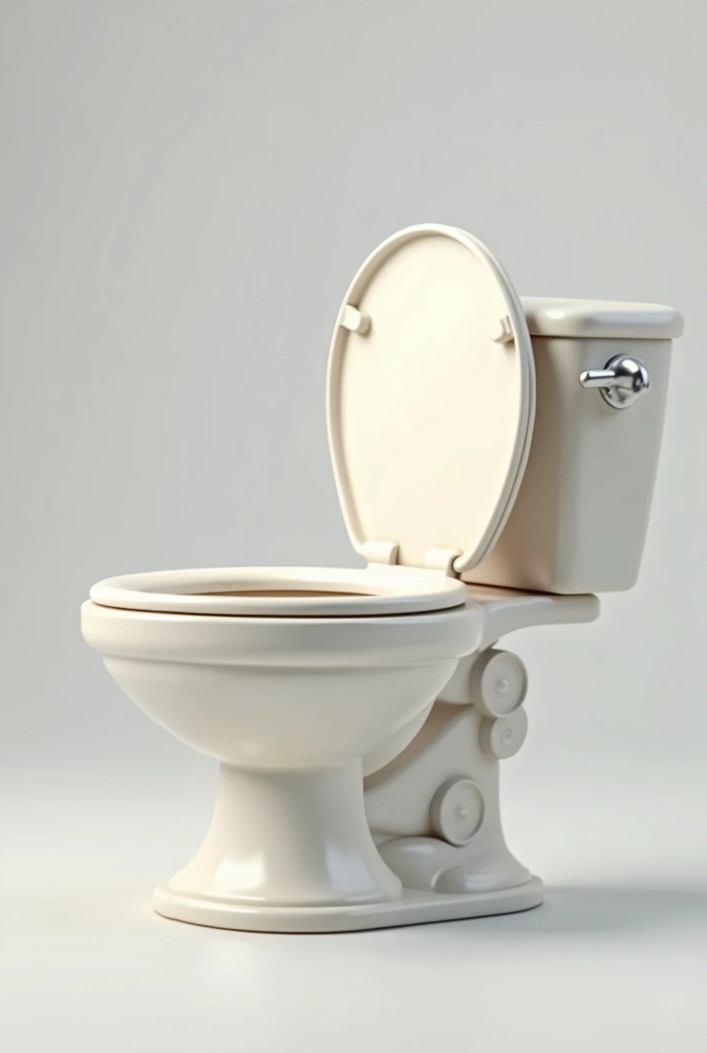 3d cartoon toilet, realistic cartoon toilet, no background