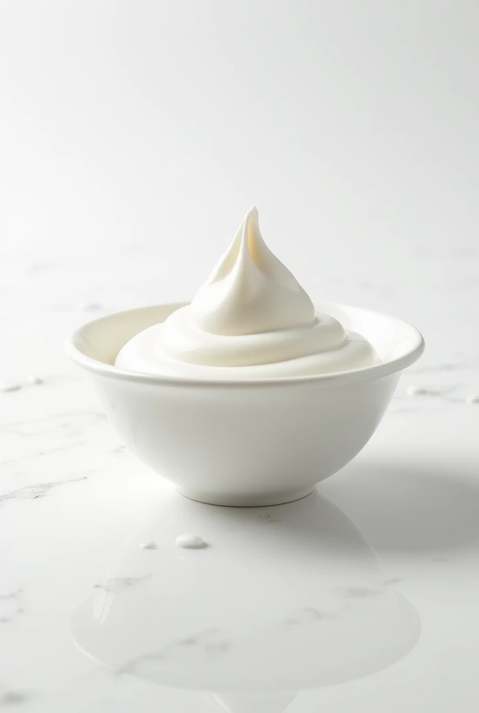 Generate me a photo where a white yogurt appears 