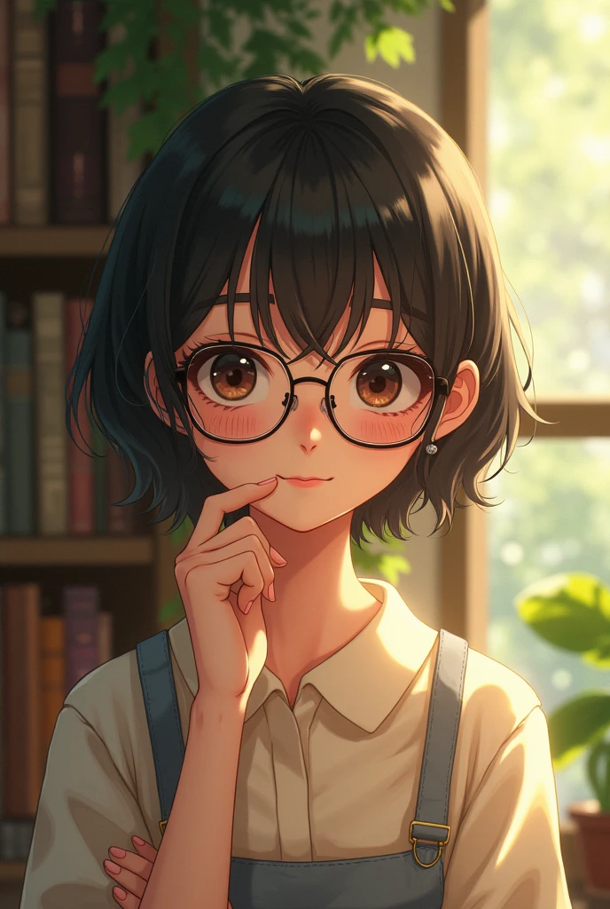 girl with glasses