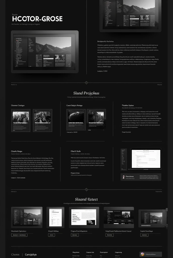 portfolio black and white desevolper