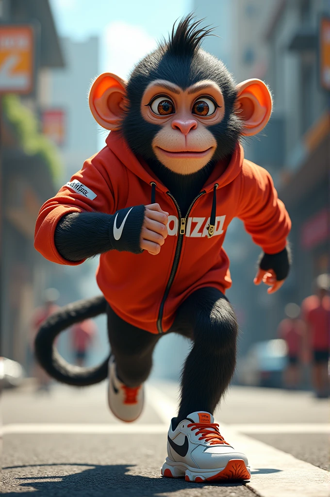 Monkey with sportswear