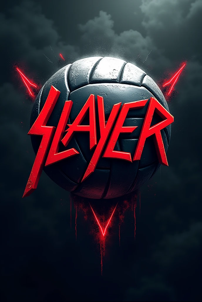 Volleyball logo "Slayer" epic with ball