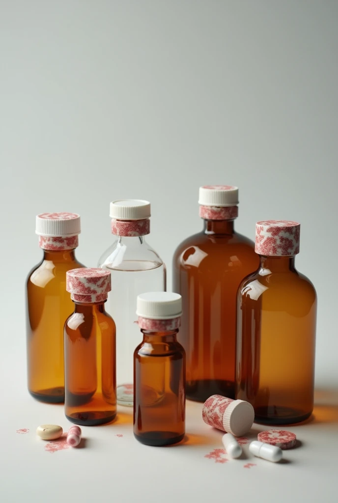 Image of liquid medicines with the safety band broken