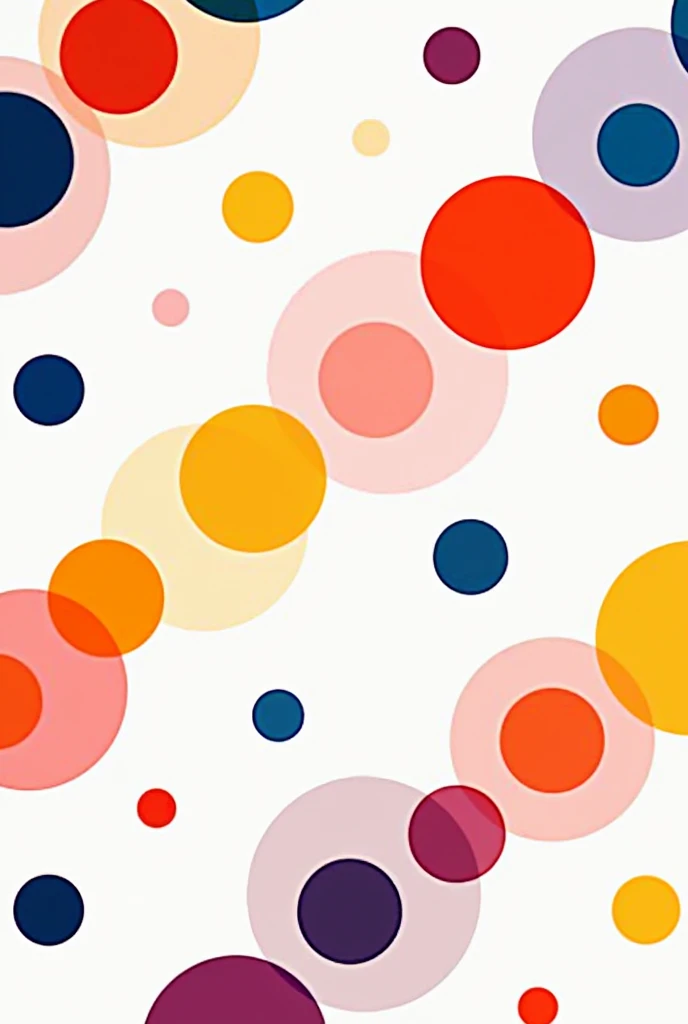 Creat me a abab pattern on a white background page with colours in circles with vibrant colours like blue red yellow pink etc with empty circle to fill colours