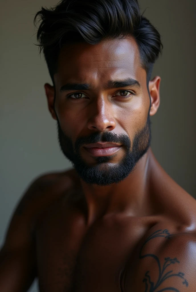 Handsome dark skin man