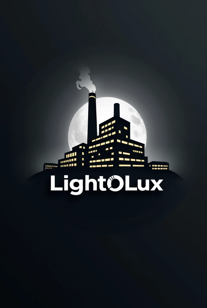 A logo name lightolux with a factory