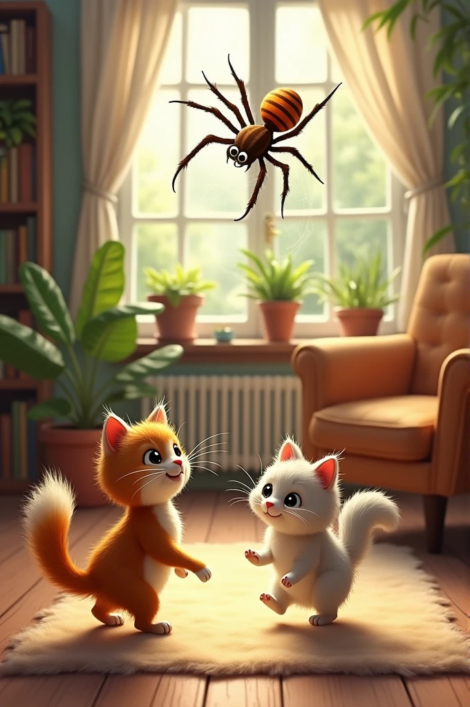 story about cat and  spider 