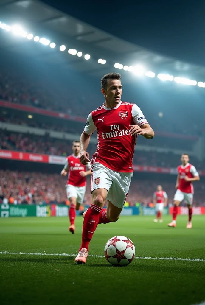 Create a post about a Champions League semi-final between Arsenal and UD de las Palmas