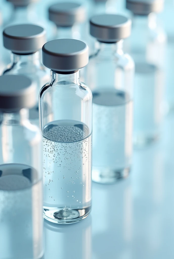 Image of injectable ampoules with particles