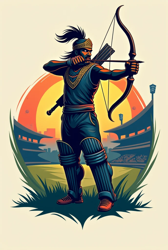 Create logo for Cricket team name ARJUN SENA
