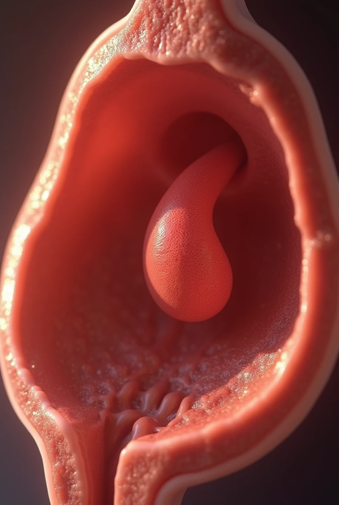 Man ????? inside the woman ovary